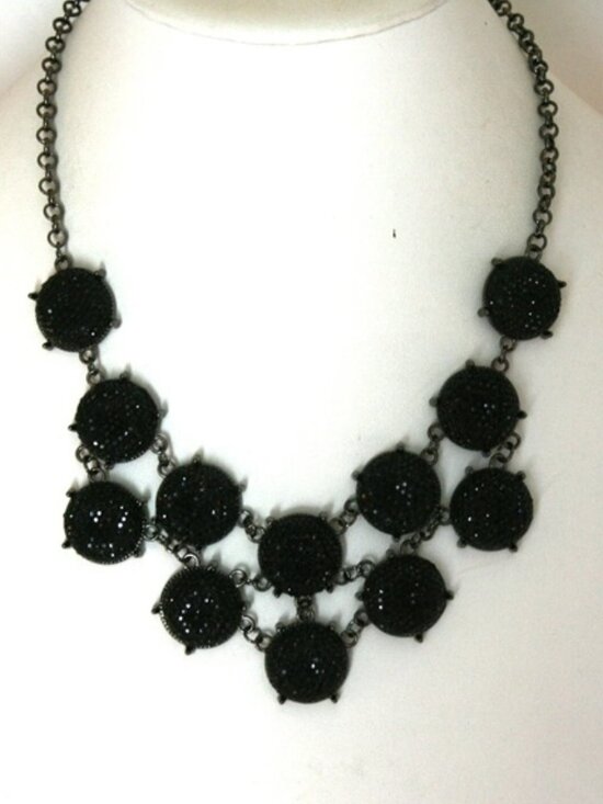 Tanya Creations Jewelry - TANYA CREATIONS Goth Gunmetal Black Druzy Stone Statement Necklace**NEW!
